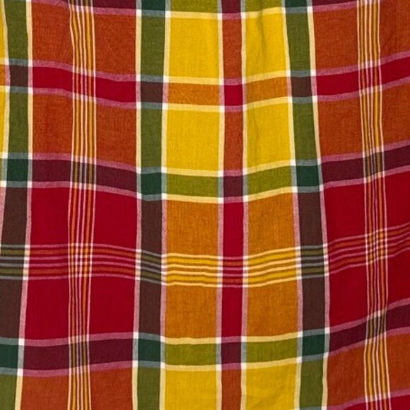 Lauren Ralph Lauren Shirt Womens Medium Yellow Red Plaid Western Country Rustic - Picture 4 of 5